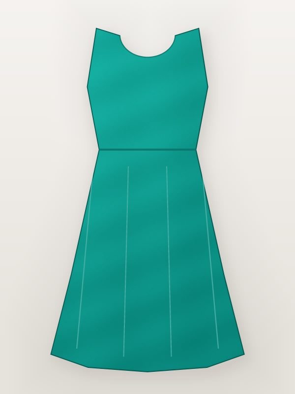 Teal Georgette Fit and Flare Midi Dress