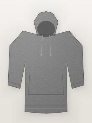 Grey Melange Fleece Training Hoodie — front view