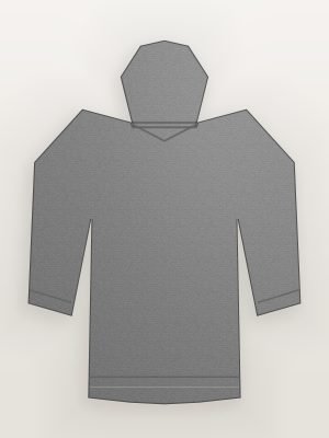 Boys Grey Full Sleeve Fleece Hoodie — back view