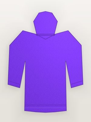 Purple Zip Front Training Hoodie — back view
