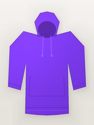 Purple Zip Front Training Hoodie — front view