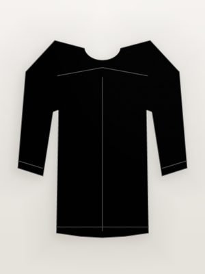 Black Quilted Puffer Jacket — back view
