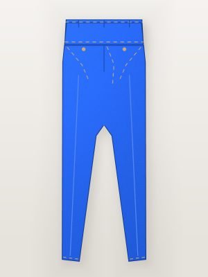 Mid Blue Straight Fit Denim Jeans — front view