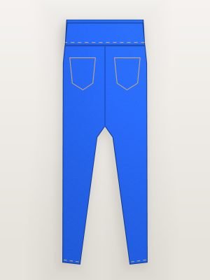 Blue High Rise Skinny Fit Jeans — back view