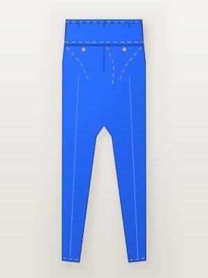 Blue High Rise Skinny Fit Jeans — front view