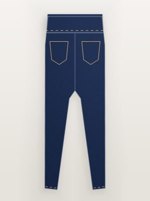 Boys Navy Blue Slim Fit Denim Jeans — back view