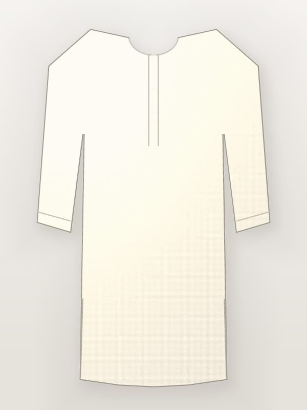 Cream Chikankari Cotton Straight Kurta