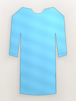 Sky Blue Chanderi Straight Kurta — back view