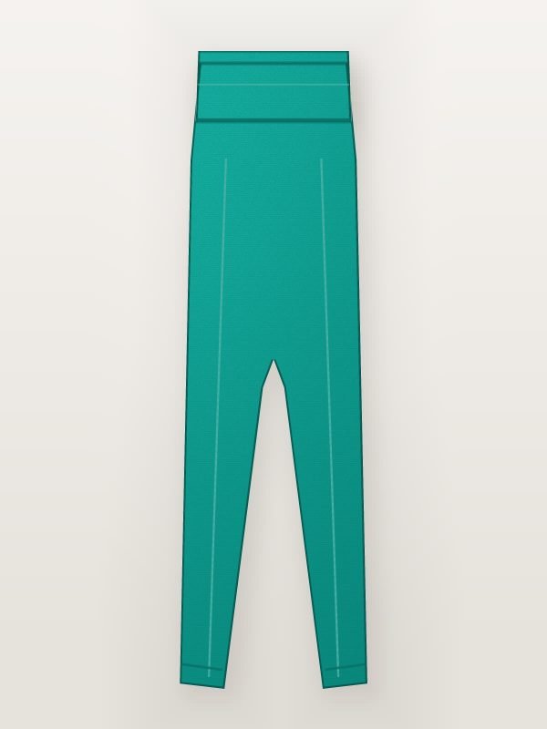 Girls Teal Printed Stretch Leggings