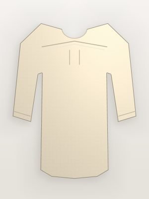 Beige Khadi Cotton Office Shirt — back view