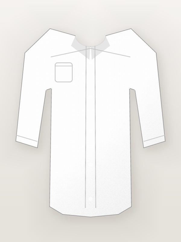 White Linen Blend Mandarin Collar Shirt