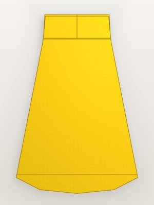 Girls Yellow Tiered Cotton Skirt — back view