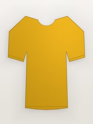 Mustard Embroidered Rayon Peplum Top — back view