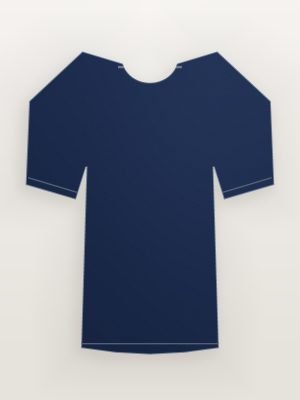 Navy Blue Solid Cotton Crew Neck T-Shirt — back view
