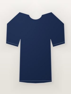 Navy Blue Solid Cotton Crew Neck T-Shirt — front view