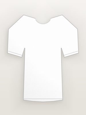 White Oversized Drop Shoulder Cotton Tee — back view