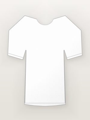 White Oversized Drop Shoulder Cotton Tee — front view