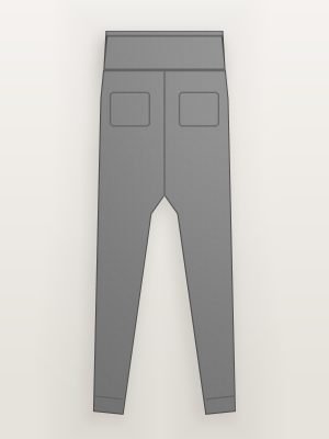 Charcoal Grey Slim Fit Formal Trousers — back view