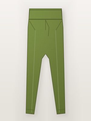 Olive Cotton Cargo Trousers — front view